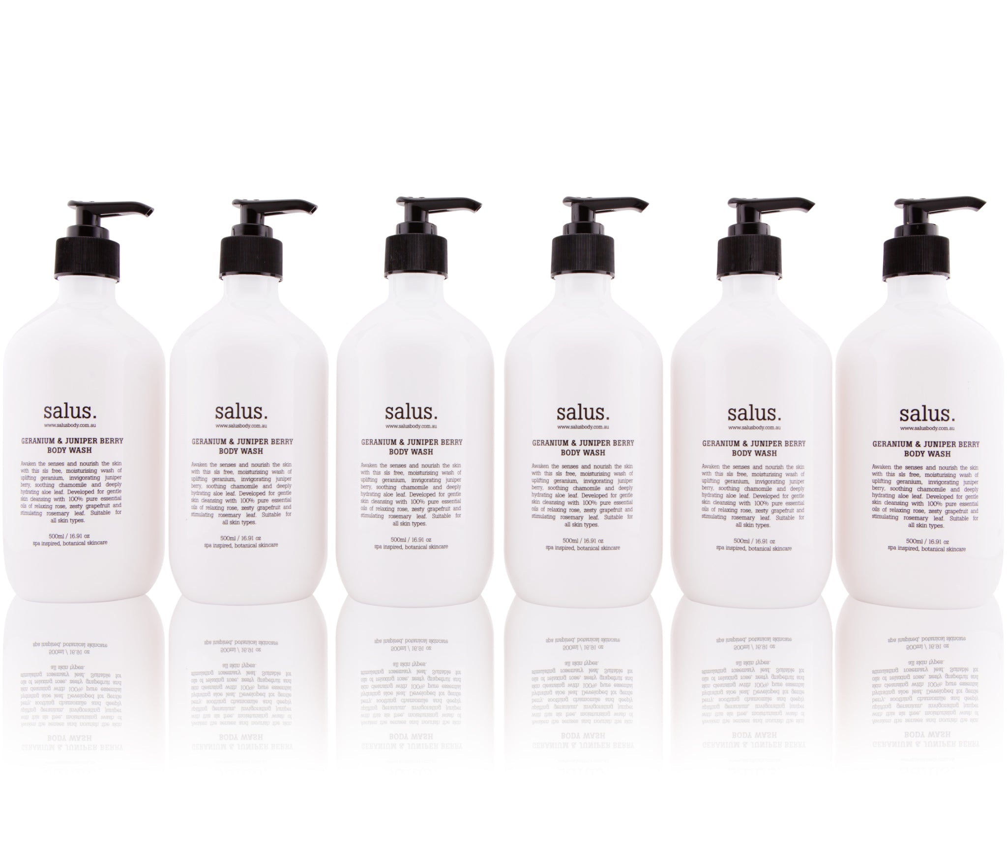 Body Wash, Geranium & Juniper Berry – 6 Pack